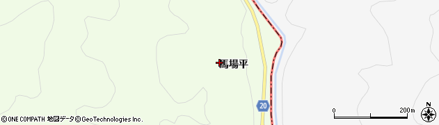 福島県古殿町（石川郡）山上（馬場平）周辺の地図