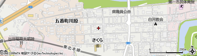 福島県白河市会津町周辺の地図