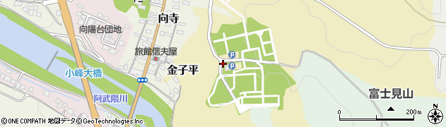 福島県白河市金子平周辺の地図