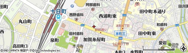 新潟県十日町市駅通り周辺の地図