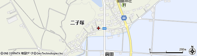 福島県中島村（西白河郡）二子塚（西内）周辺の地図