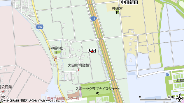 〒943-0175 新潟県上越市大日の地図