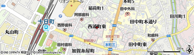 新潟県十日町市西浦町東周辺の地図