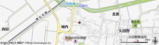 福島県白河市久田野（宮前）周辺の地図