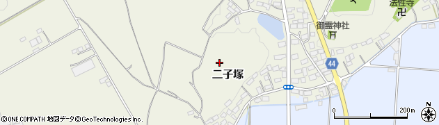 福島県中島村（西白河郡）二子塚（上台山）周辺の地図