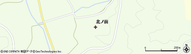 福島県石川町（石川郡）谷沢（北ノ前）周辺の地図