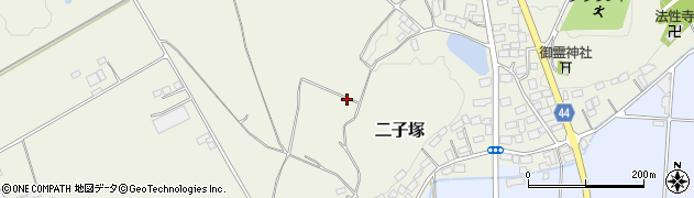福島県中島村（西白河郡）二子塚周辺の地図