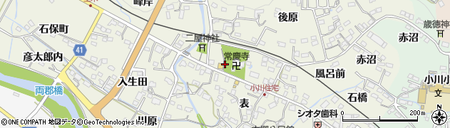 福島県いわき市小川町上小川（植ノ内）周辺の地図