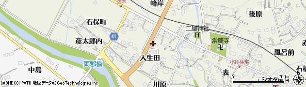 福島県いわき市小川町上小川入生田周辺の地図