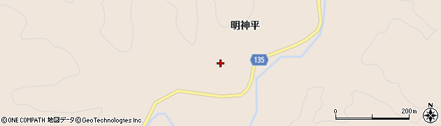 福島県いわき市三和町下永井（明神平）周辺の地図