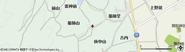 福島県西白河郡泉崎村北平山薬師堂周辺の地図