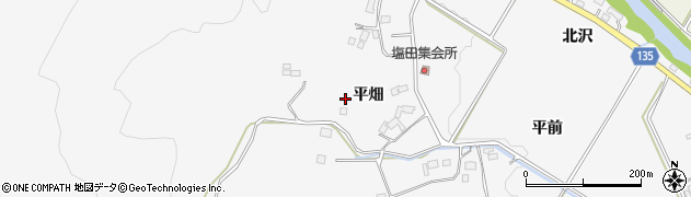 福島県いわき市小川町塩田（平畑）周辺の地図
