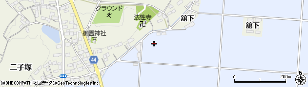 福島県中島村（西白河郡）中島（舘ノ前）周辺の地図