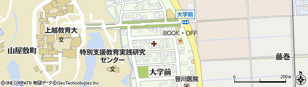 新潟県上越市大学前周辺の地図