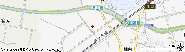 福島県白河市久田野（西田）周辺の地図