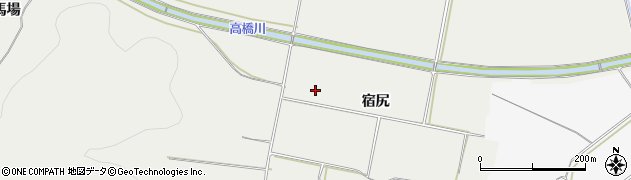 福島県白河市萱根（宿尻）周辺の地図