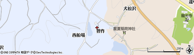 福島県いわき市大久町小久狸作周辺の地図