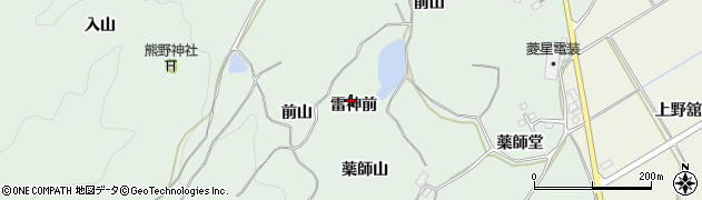 福島県泉崎村（西白河郡）北平山（雷神前）周辺の地図