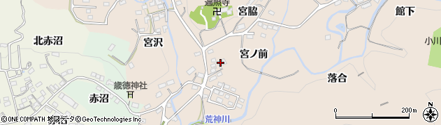福島県いわき市小川町柴原（宮ノ前）周辺の地図