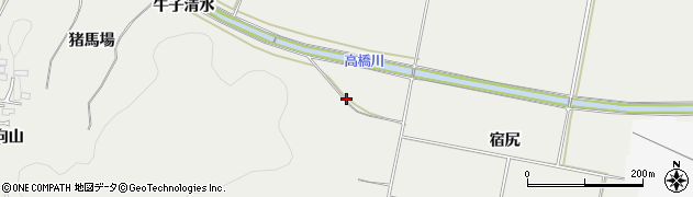 福島県白河市萱根（玄台）周辺の地図
