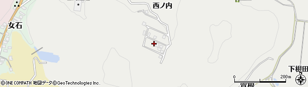 福島県白河市萱根（金ヶ平）周辺の地図
