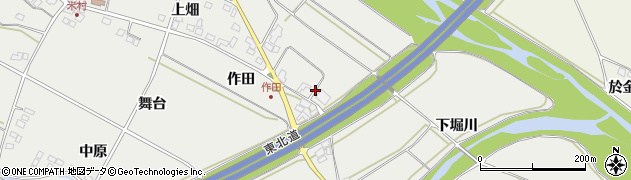 福島県西郷村（西白河郡）米（作田）周辺の地図
