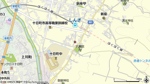 〒948-0012 新潟県十日町市新座２の地図