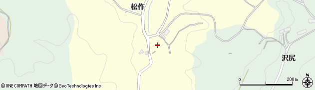 福島県石川郡石川町双里松作周辺の地図