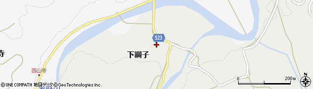 新潟県上越市下綱子104周辺の地図