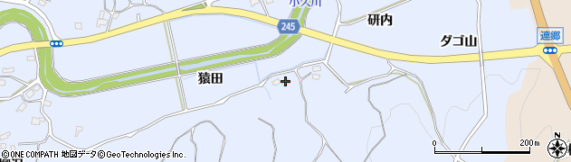 福島県いわき市大久町小久（猿田）周辺の地図