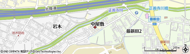 新潟県上越市中屋敷周辺の地図