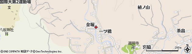 福島県いわき市小川町柴原（金堀）周辺の地図