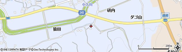 福島県いわき市大久町小久（研内）周辺の地図