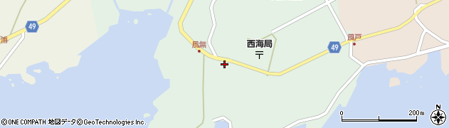 石川県羽咋郡志賀町西海風無ヘ3周辺の地図