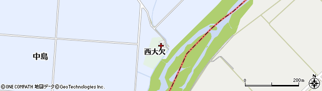 福島県中島村（西白河郡）滑津（西大欠）周辺の地図