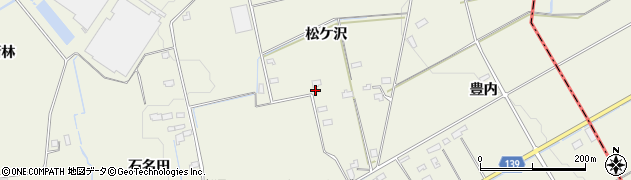 福島県泉崎村（西白河郡）関和久（松ケ沢）周辺の地図