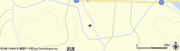 福島県石川町（石川郡）沢井（打出）周辺の地図