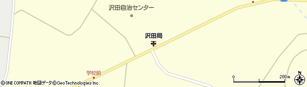 沢田郵便局周辺の地図