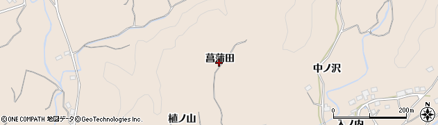 福島県いわき市小川町柴原（菖蒲田）周辺の地図
