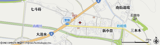 福島県白河市萱根周辺の地図