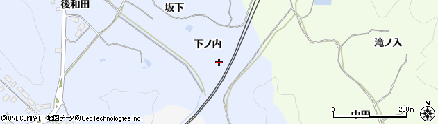 福島県白河市大和田（下ノ内）周辺の地図
