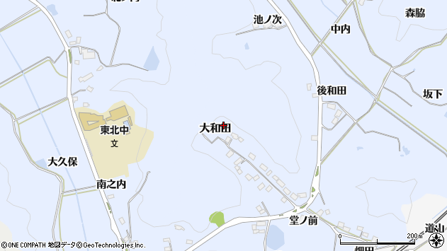 〒961-0002 福島県白河市大和田の地図