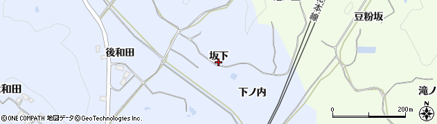 福島県白河市大和田坂下周辺の地図
