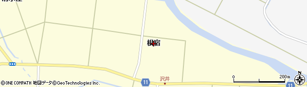 福島県石川町（石川郡）沢井（根宿）周辺の地図