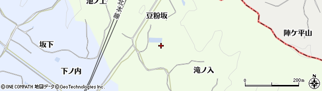 福島県白河市本沼豆粉坂周辺の地図