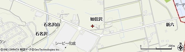 福島県泉崎村（西白河郡）関和久（如信沢）周辺の地図