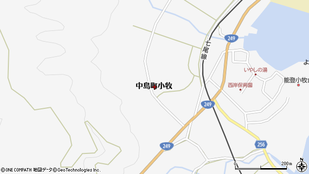 〒929-2214 石川県七尾市中島町小牧の地図