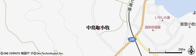 石川県七尾市中島町小牧周辺の地図