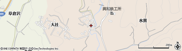 福島県いわき市小川町柴原（大社）周辺の地図