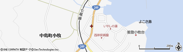石川県七尾市中島町小牧（カ）周辺の地図